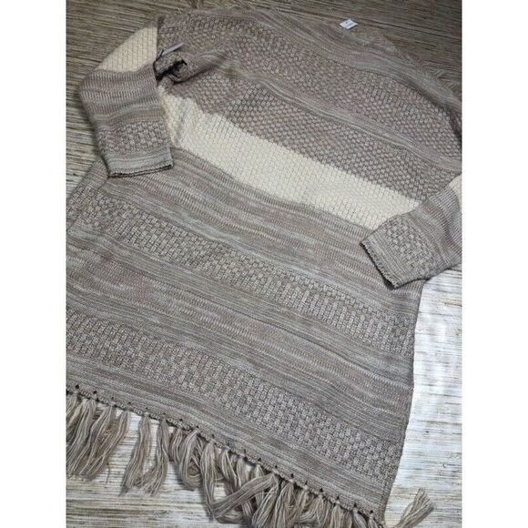 Y-2~ Willow & Clay Womens Cardigan Sweater Beige Long Slv Open Front Pockets M - Picture 2 of 4